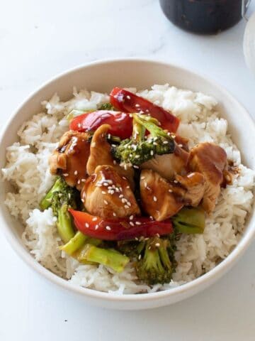 Chicken teriyaki stir fry.