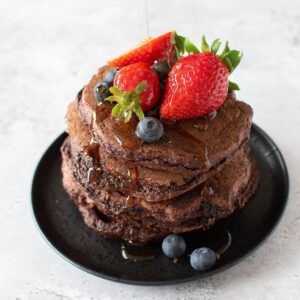 Chocolate protein pancakes.