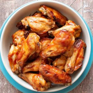 Honey sriracha wings.