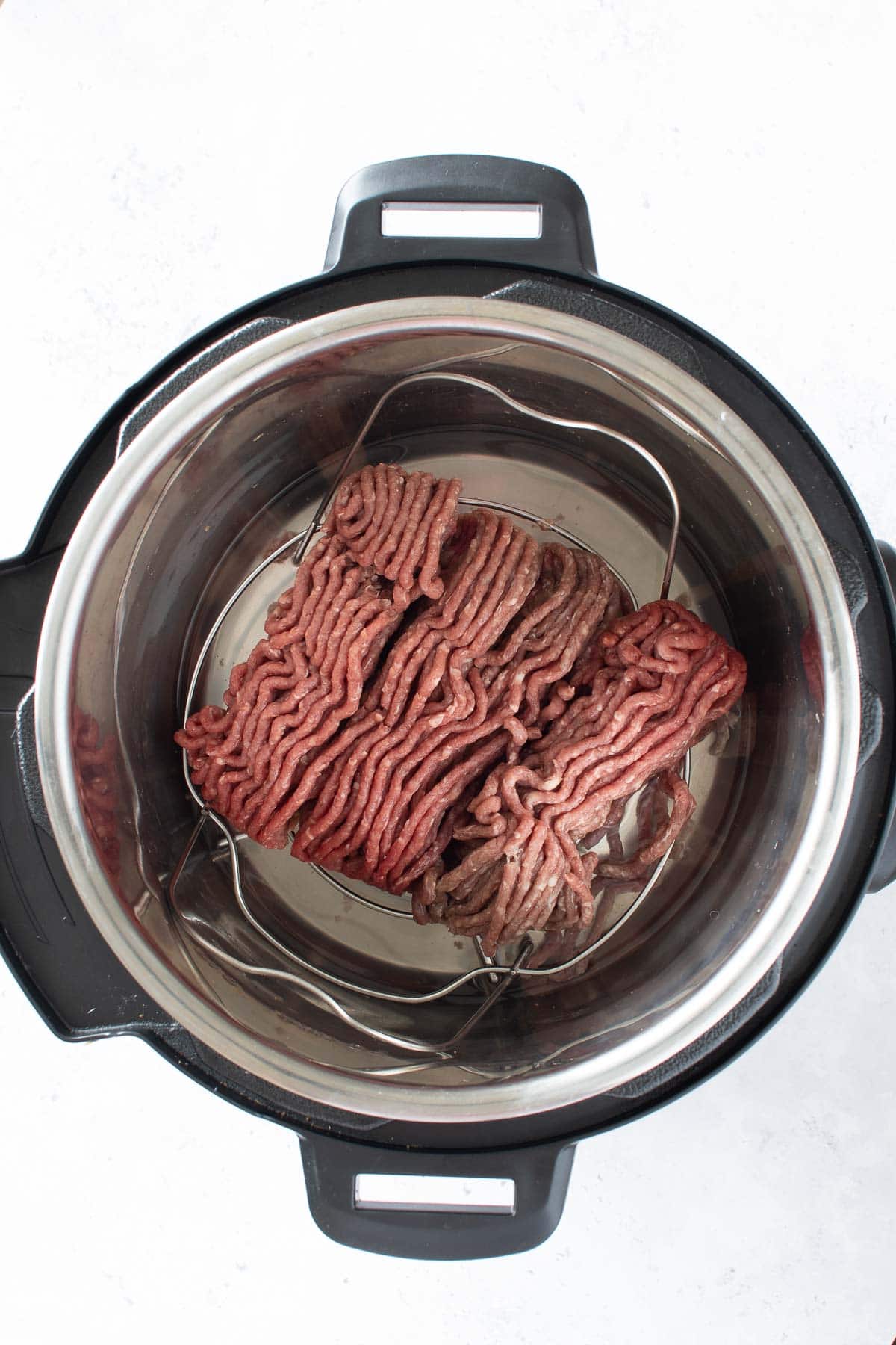 Ground beef in an Instant Pot.