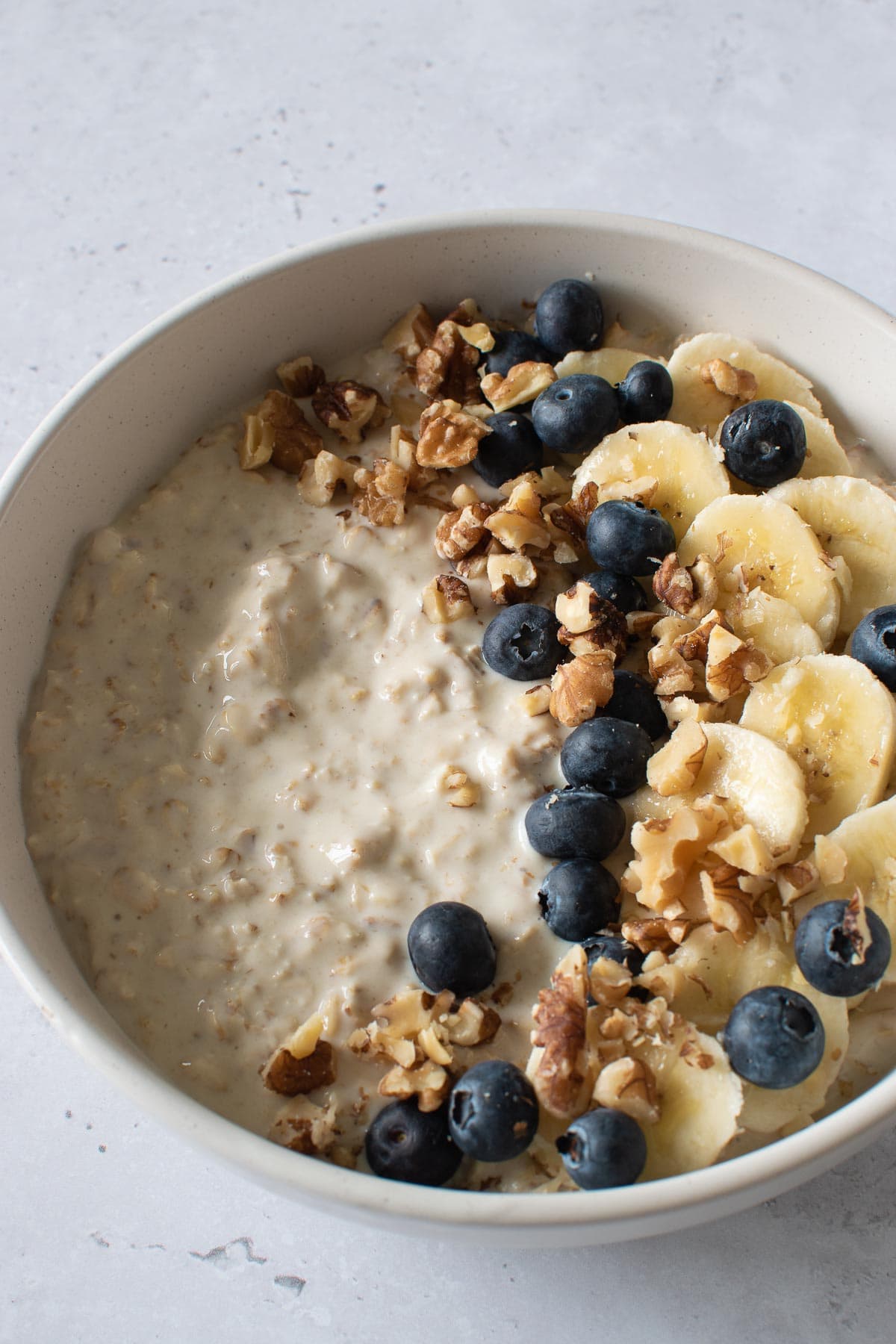 A bowl of protein porridge.