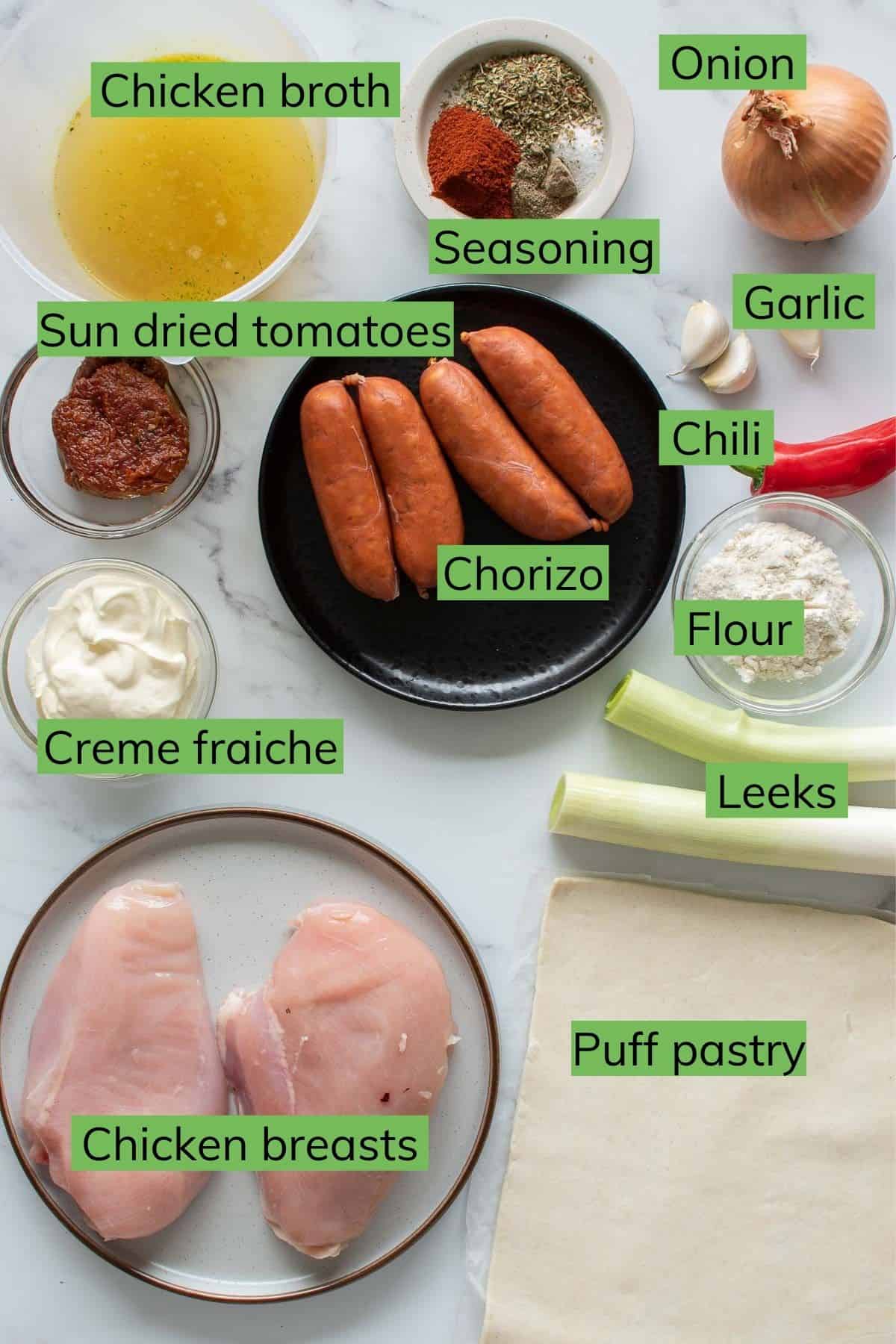 The ingredients needed to make this recipe.