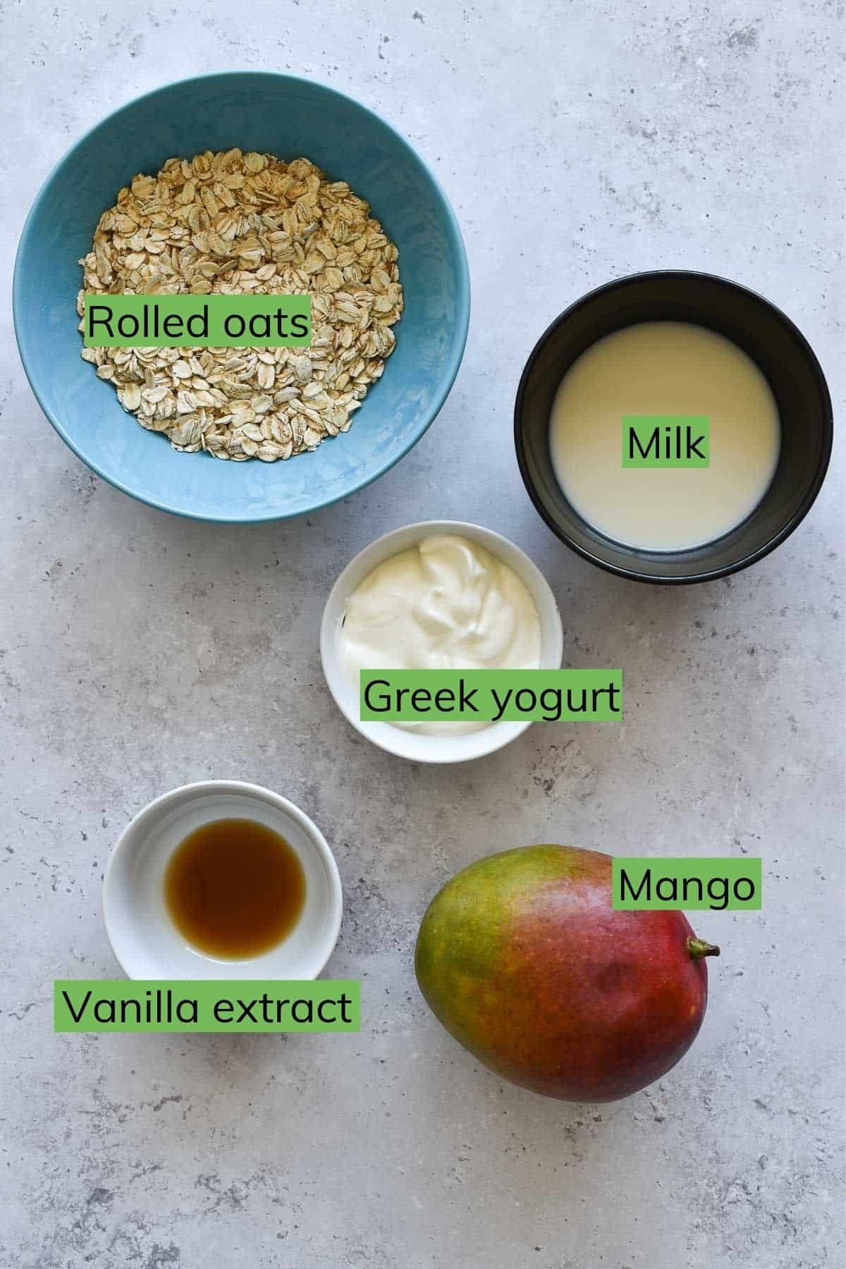 Ingredients needed for this recipe on a table.