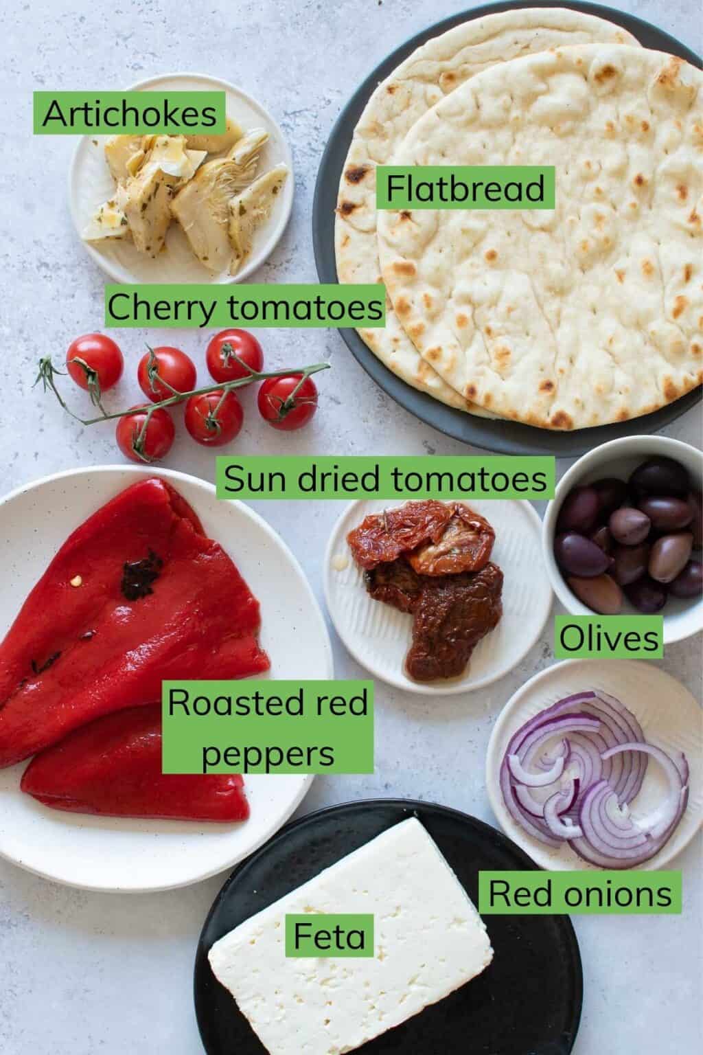 15Minute Mediterranean Flatbread Hint of Healthy