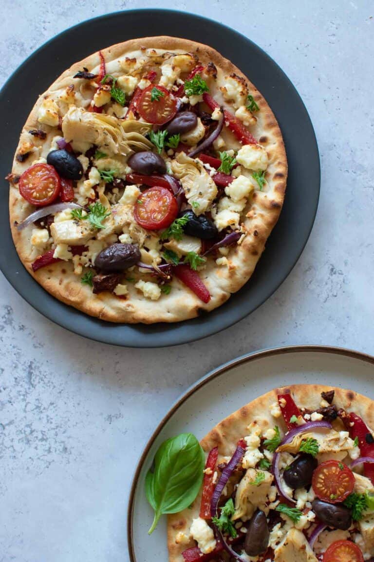 15Minute Mediterranean Flatbread Hint of Healthy