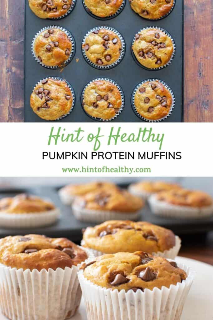 Baked protein chocolate chip muffins.