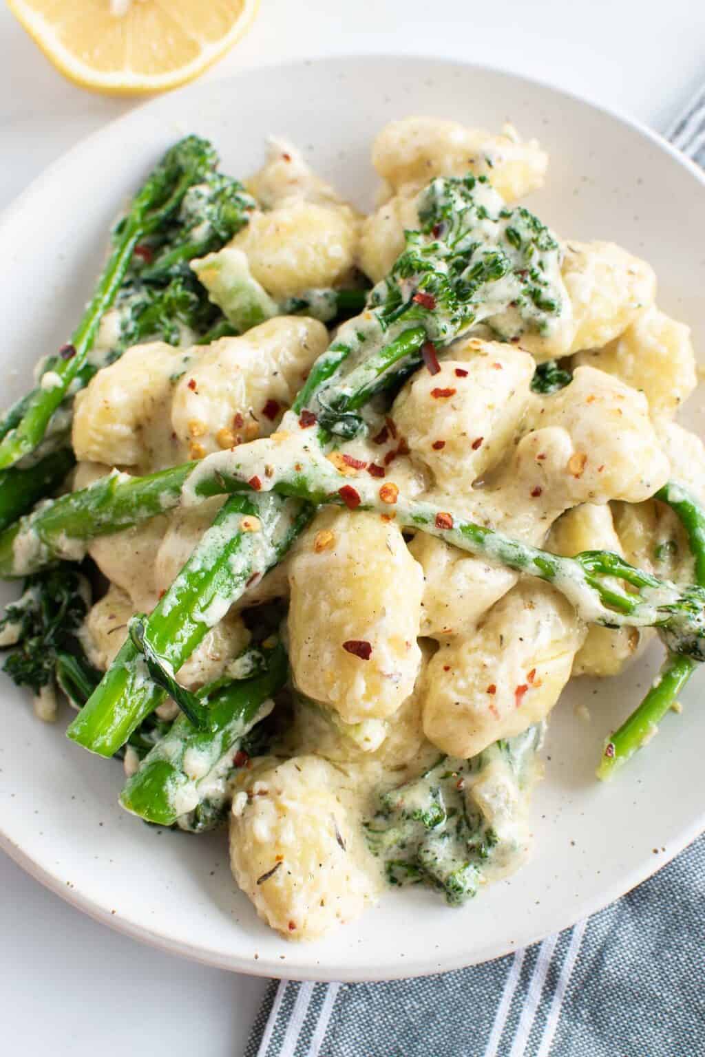 Broccoli Gnocchi (10Minute One Skillet Dinner) Hint of Healthy