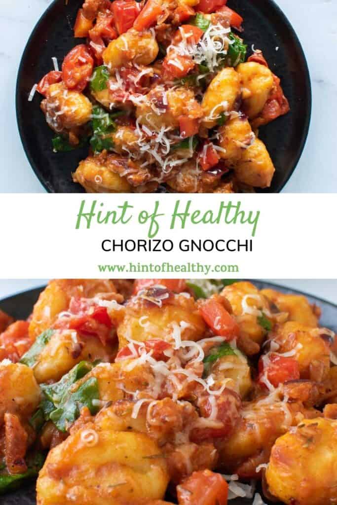 Two places of chorizo gnocchi.