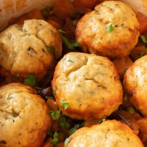 Easy stew dumplings with suet.