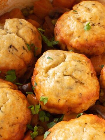 Easy stew dumplings with suet.