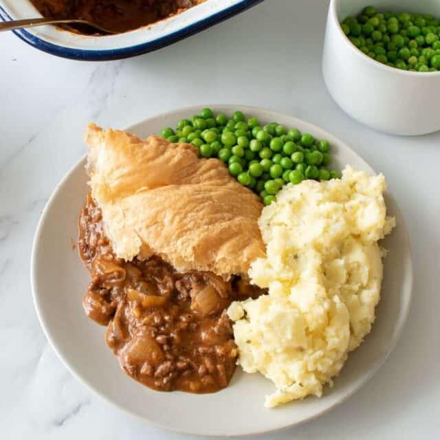 Mince Beef Pie with Puff Pastry - Hint of Healthy