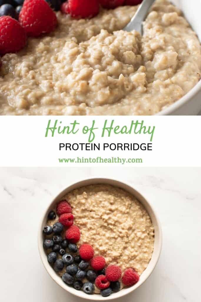 Two bowls of porridge with protein powder.