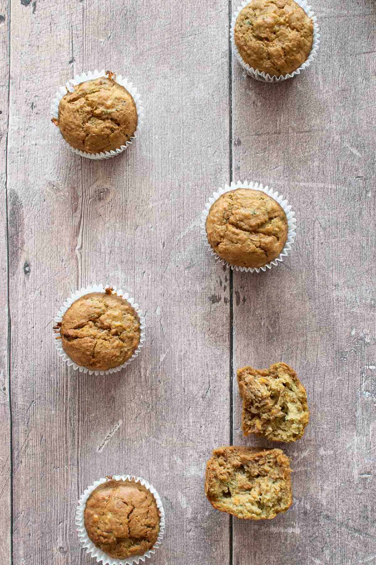 Muffins with pumpkin and zucchini.