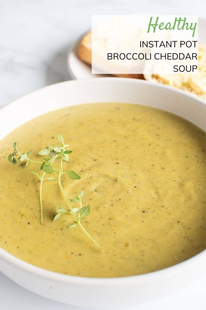 Creamy broccoli cheese soup.