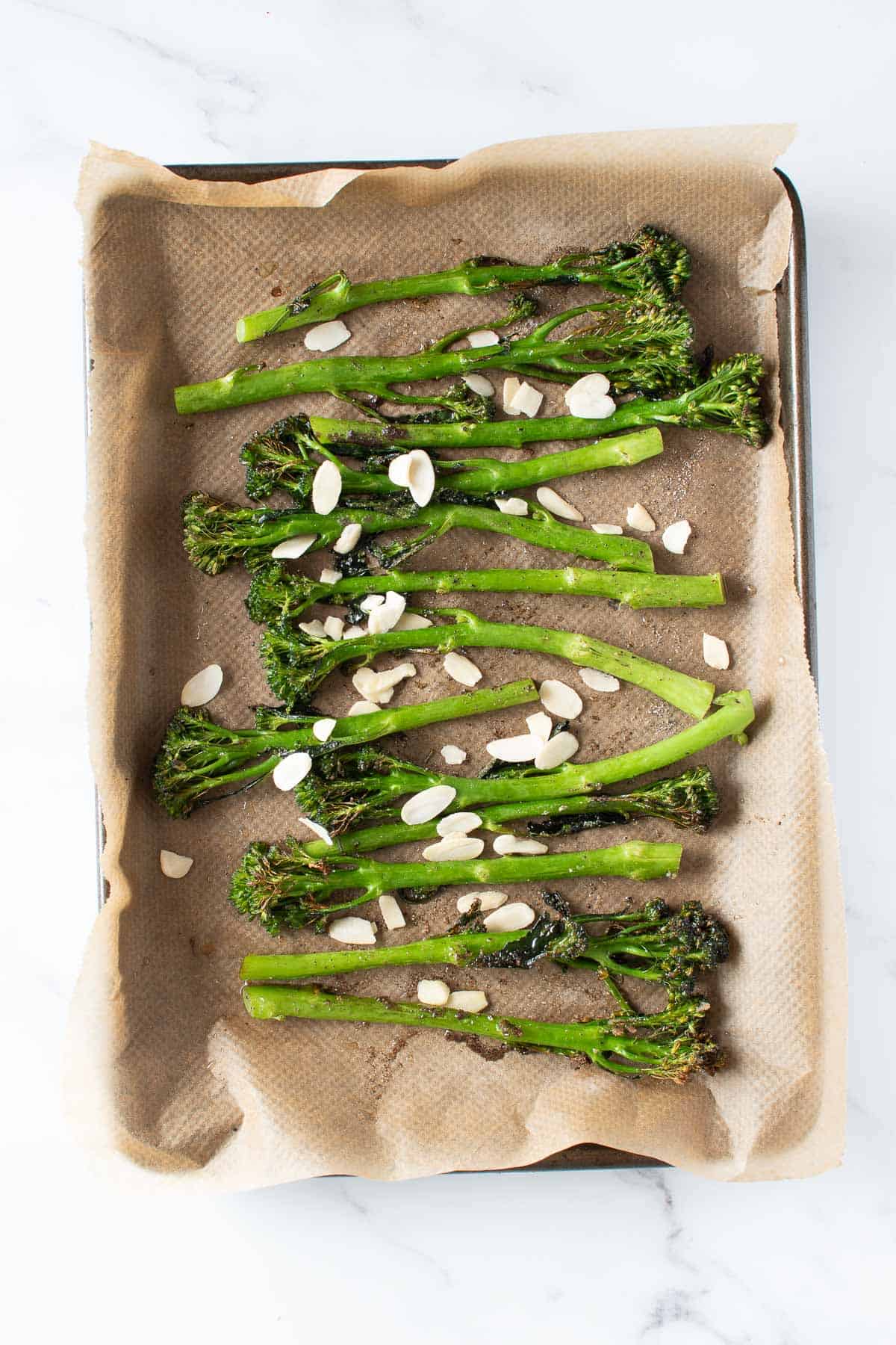 Sheet pan roasted broccolini.