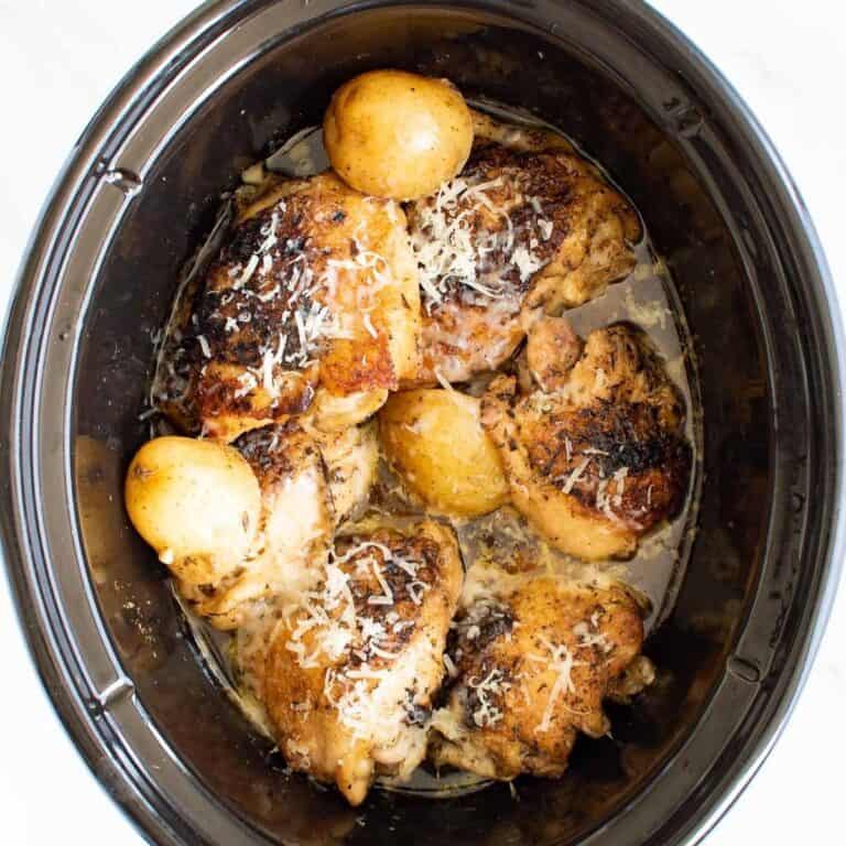 Slow Cooker Garlic Parmesan Chicken Hint of Healthy