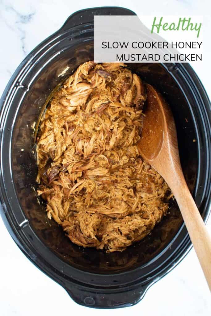 Slow cooker honey mustard chicken.