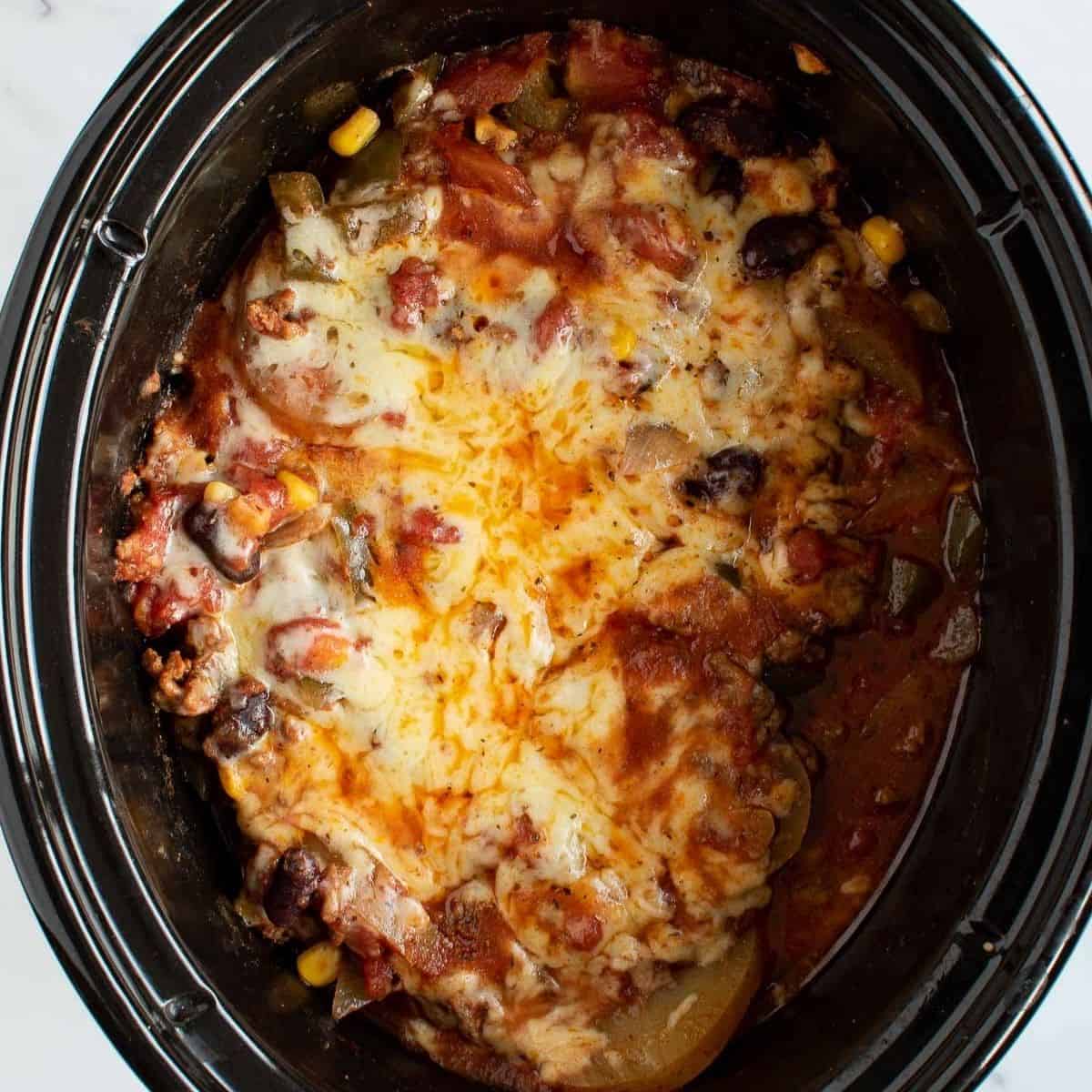 Cheesy Crockpot Cowboy Casserole - Family Fresh Meals