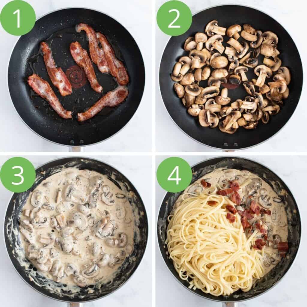 Bacon and Mushroom Pasta Recipe Hint of Healthy
