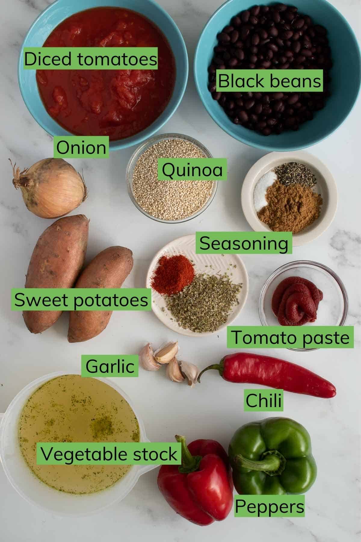 The ingredients needed to make this recipe.