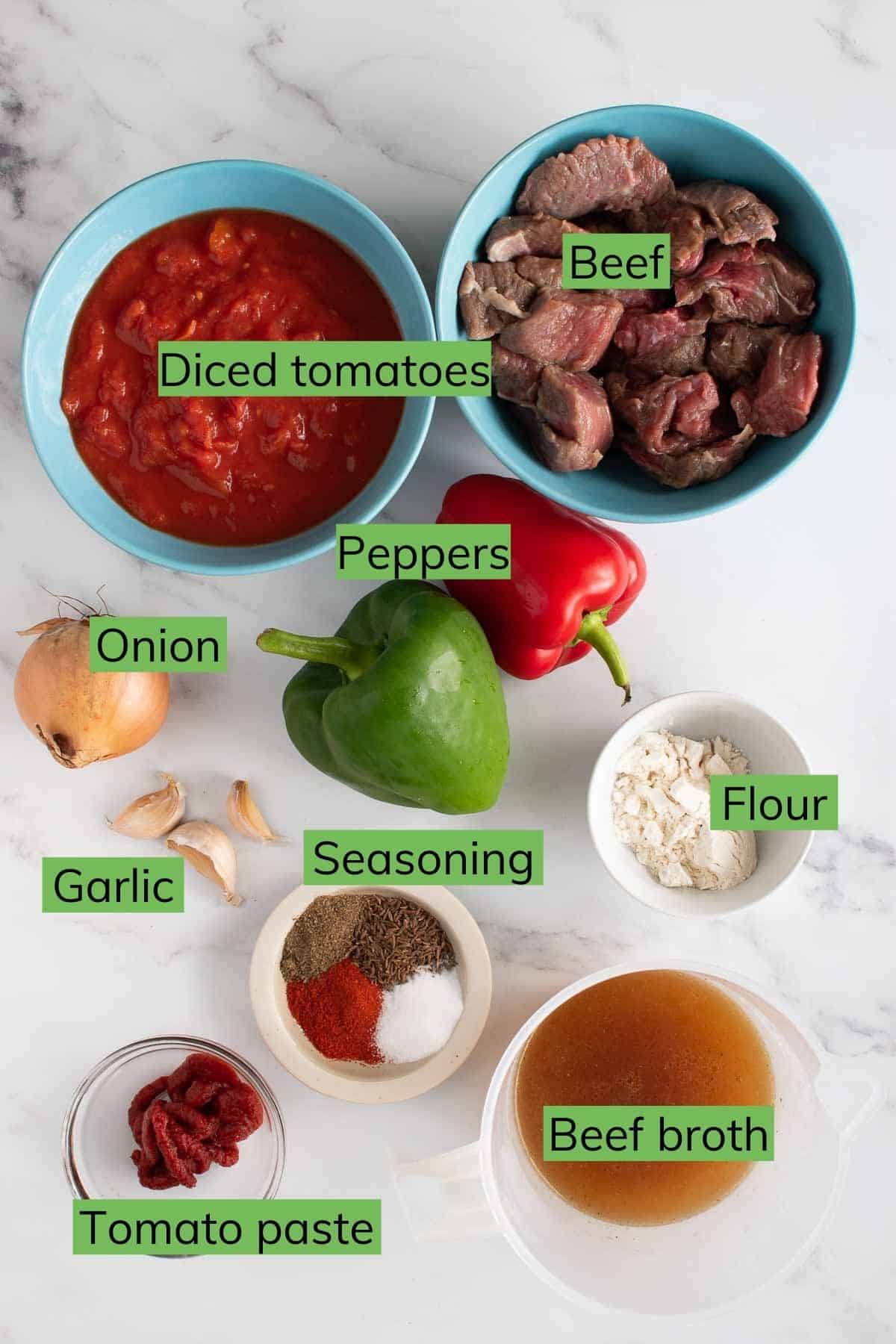 The ingredients needed to make this recipe.