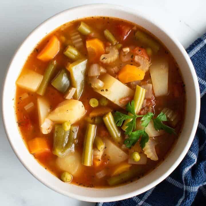 Instant Pot Vegetable Soup Recipe - Hint of Healthy