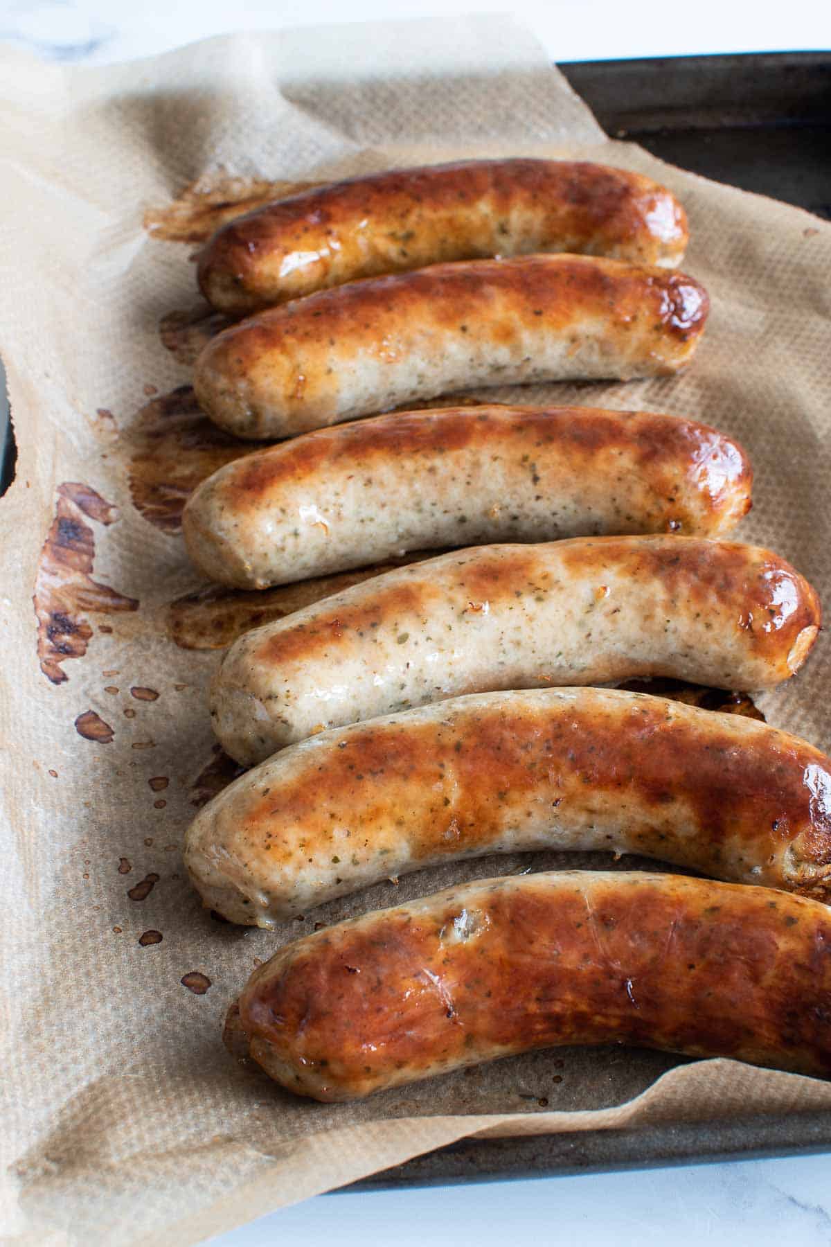 Baked brats.