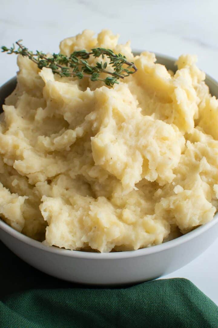 Almond Milk Mashed Potatoes (Vegan Garlic Mash) Hint of Healthy