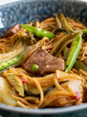 Duck stir fry.