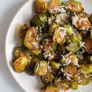 Garlic parmesan brussels sprouts.