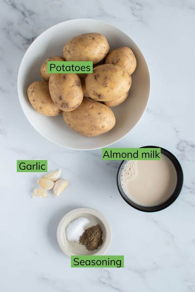 Almond Milk Mashed Potatoes (Vegan Garlic Mash) Hint of Healthy