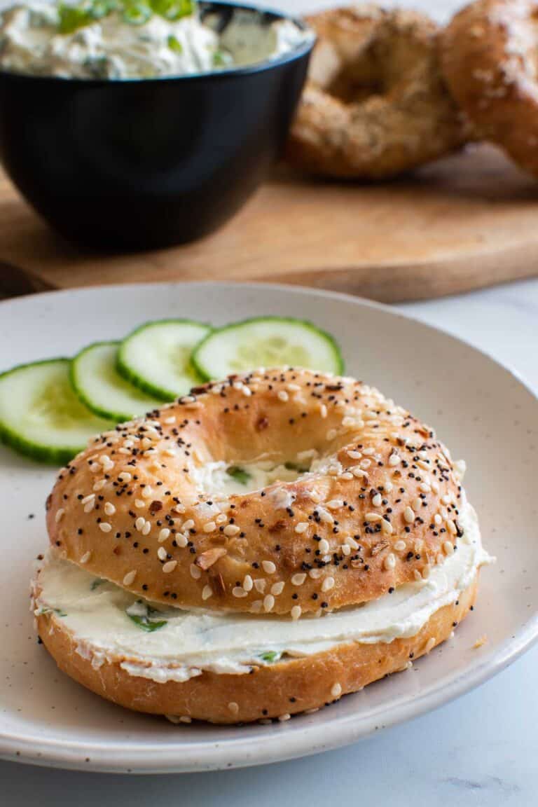 Scallion Cream Cheese Bagel Spread Recipe Hint of Healthy