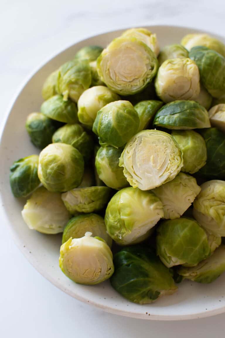 Steamed Brussels Sprouts (Easy 5Minute Side Dish) Hint of Healthy