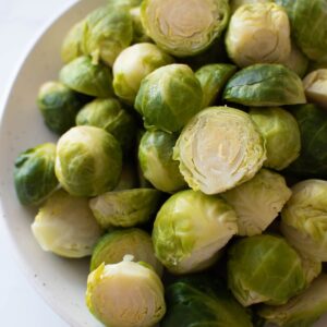 Steamed brussels sprouts.