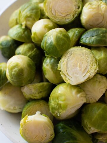 Steamed brussels sprouts.