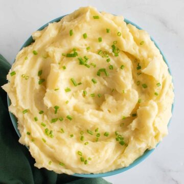 Whipped potatoes in a bowl.