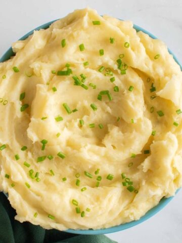 Whipped potatoes in a bowl.