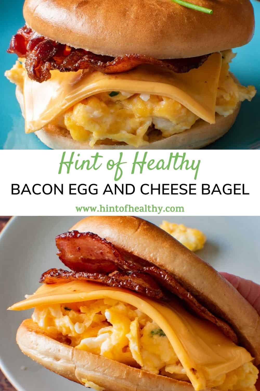 Bacon Egg and Cheese Bagel Recipe Hint of Healthy