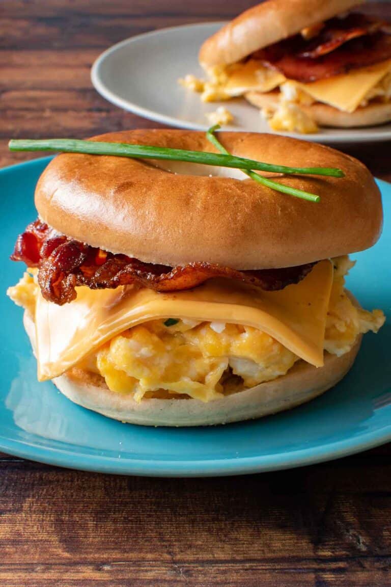 Bacon Egg and Cheese Bagel Recipe Hint of Healthy