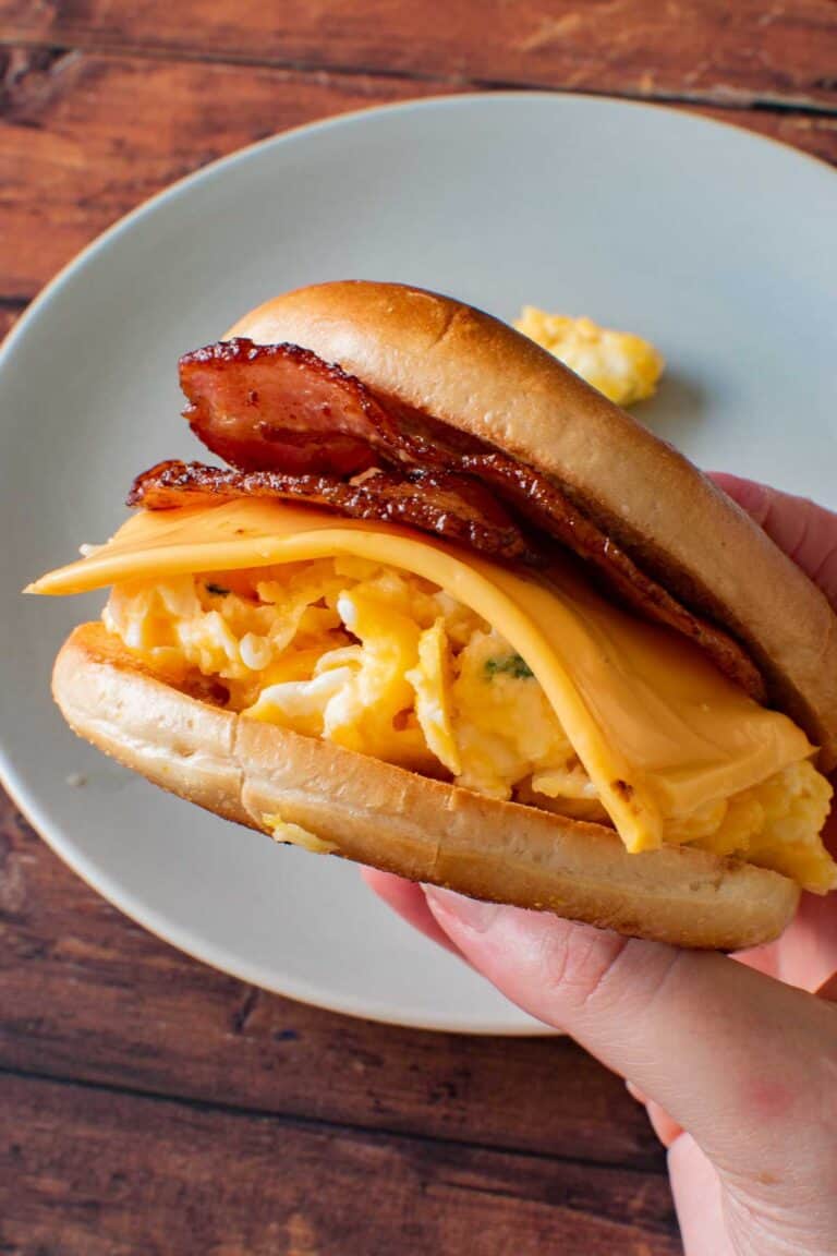 Bacon Egg and Cheese Bagel Recipe Hint of Healthy