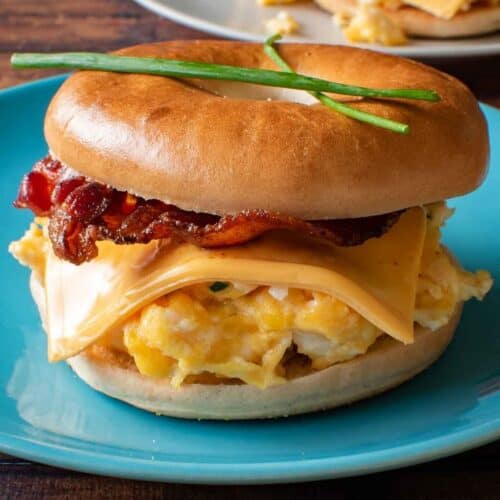 Bacon Egg and Cheese Bagel Recipe Hint of Healthy