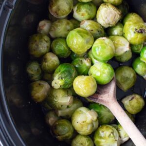 Brussels sprouts in slow cooker.