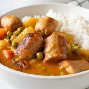 Slow Cooker Sausage Curry.