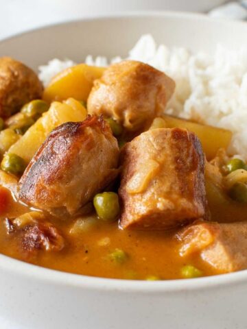 Slow Cooker Sausage Curry.