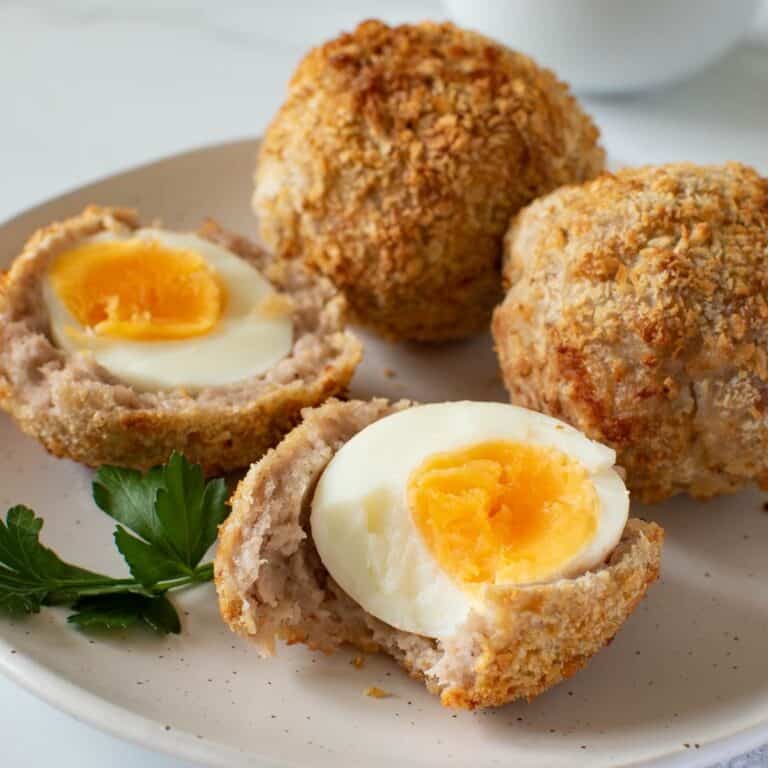 Air Fryer Scotch Eggs Hint of Healthy