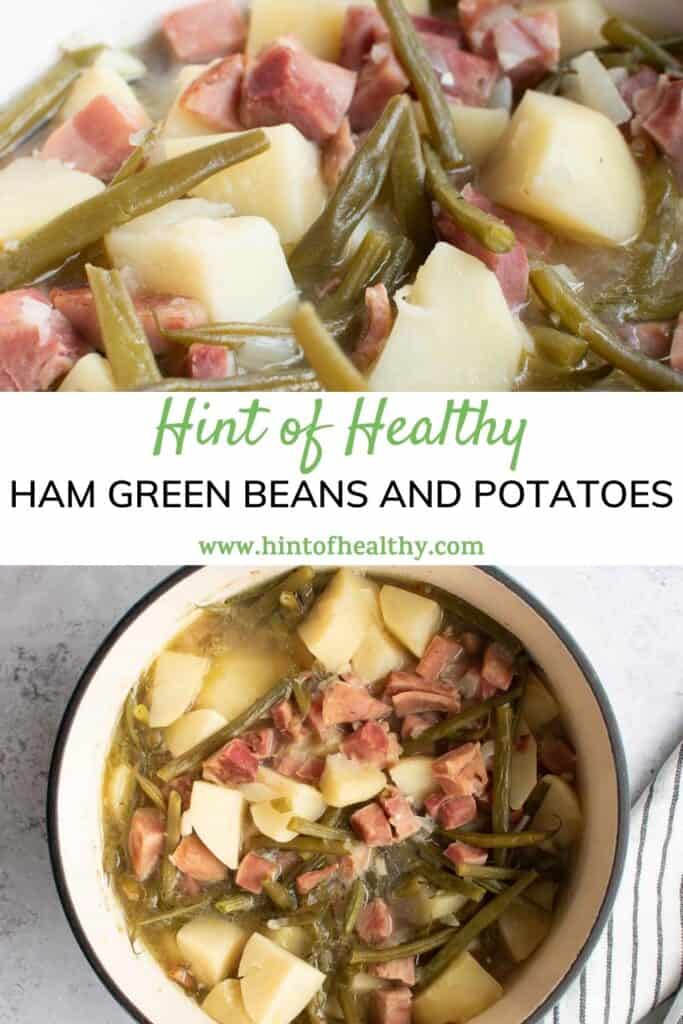 Ham, green beans and potatoes.