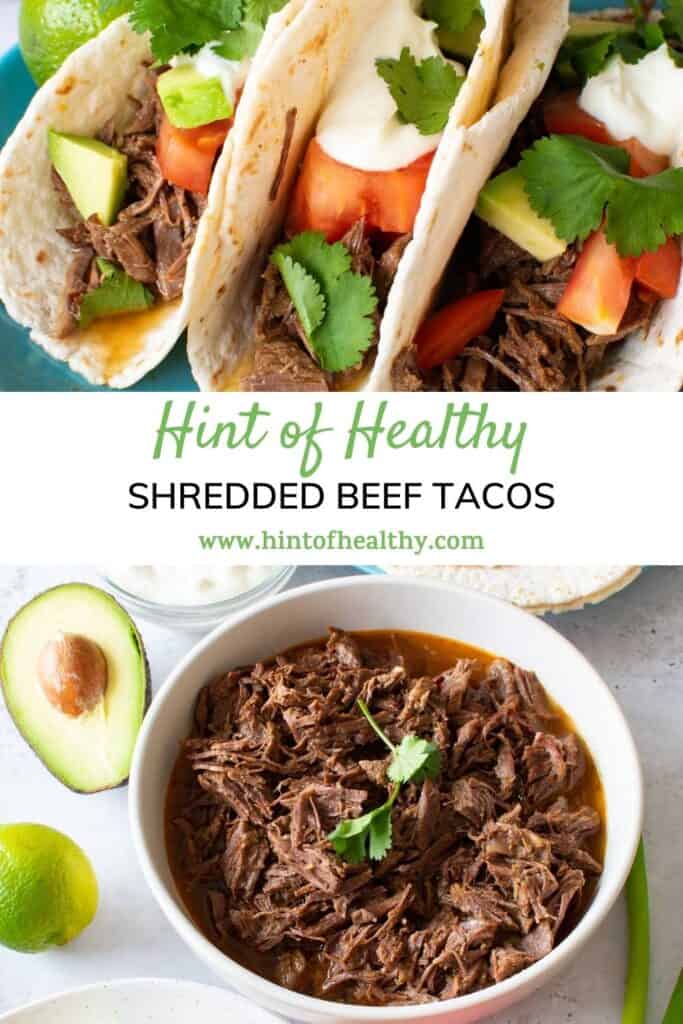 Tacos with Instant Pot shredded beef.