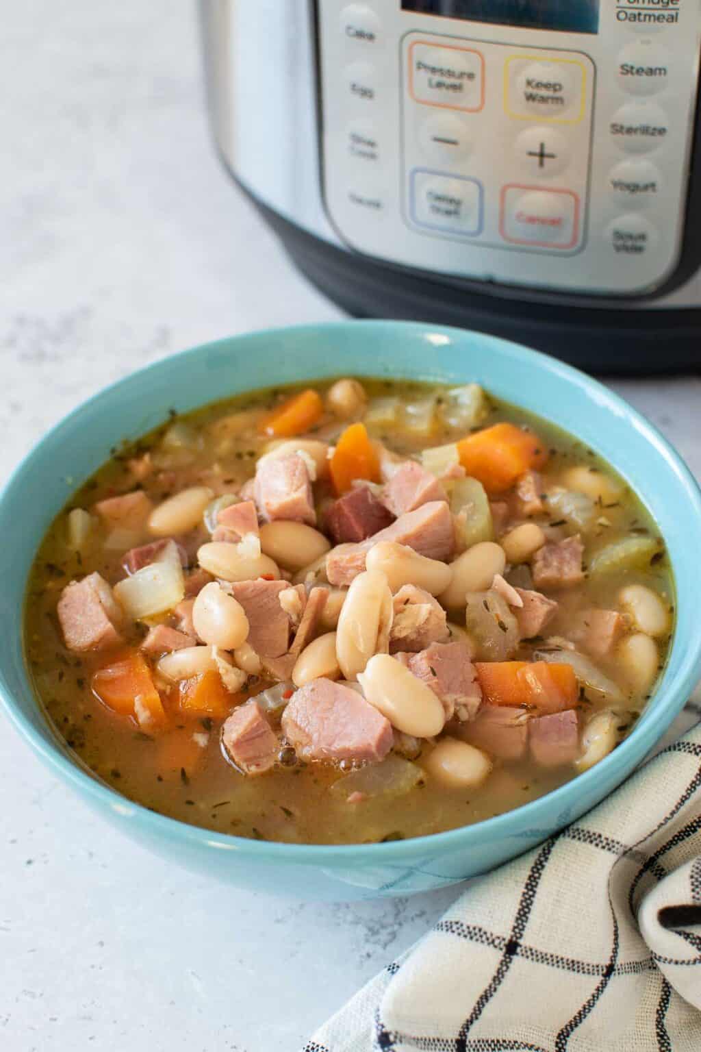 Instant Pot Ham and Beans Hint of Healthy