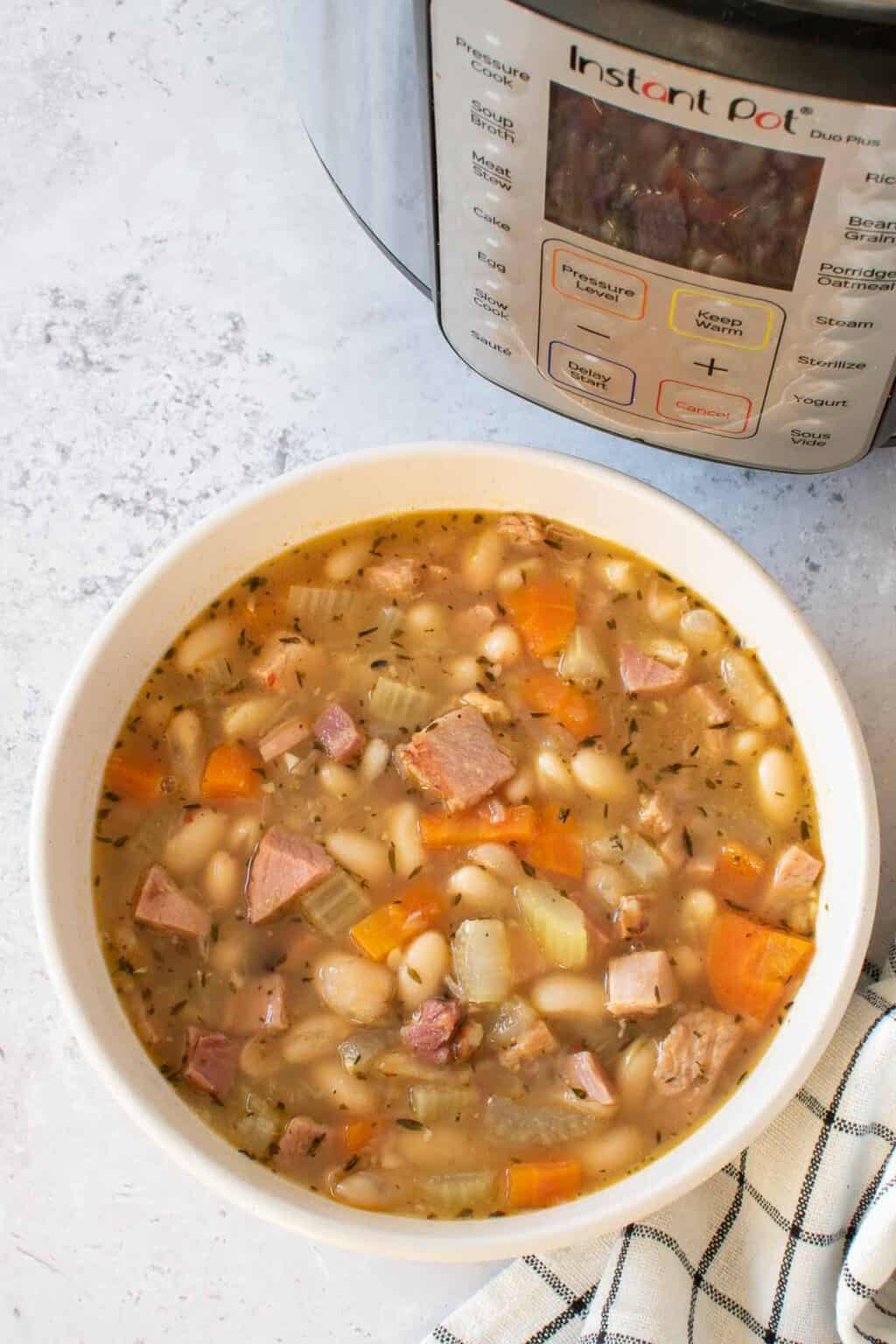 Instant Pot Ham and Beans Hint of Healthy