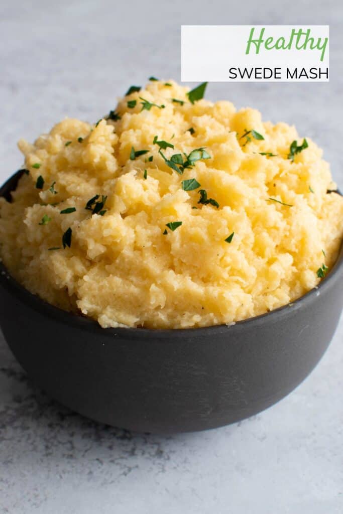 A bowl of mashed swede.